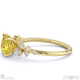 stardust yellow lab grown diamond celestial cushion cut engagement ring yellow gold with 9k yellow gold metal and cushion shape diamond