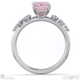 pink natural diamond emerald stardust engagement ring white gold with 18k white gold metal and emerald shape diamond
