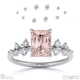 pink natural diamond emerald stardust engagement ring white gold with 18k white gold metal and emerald shape diamond