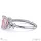 pink natural diamond emerald stardust engagement ring white gold with 18k white gold metal and emerald shape diamond