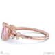 pink natural diamond emerald cut stardust engagement ring rose gold with 18k rose gold metal and emerald shape diamond
