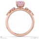 pink natural diamond emerald cut stardust engagement ring rose gold with 18k rose gold metal and emerald shape diamond