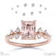 pink natural diamond emerald cut stardust engagement ring rose gold with 18k rose gold metal and emerald shape diamond
