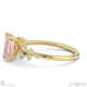 pink natural diamond emerald stardust engagement ring yellow gold with 18k yellow gold metal and emerald shape diamond