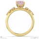 pink natural diamond emerald stardust engagement ring yellow gold with 18k yellow gold metal and emerald shape diamond