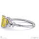 stardust yellow natural diamond celestial emerald engagement ring white gold with 9k white gold metal and emerald shape diamond