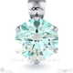 natural blue diamond white gold blushing bride pendant with 9k white gold metal and round shape diamond