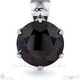 lab black diamond white gold blushing bride pendant with 9k white gold metal and round shape diamond