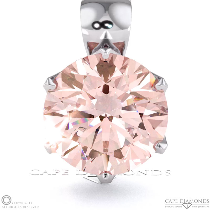 Morganite White Gold Blushing Bride Pendant