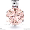 natural pink diamond white gold blushing bride pendant with 18k white gold metal and round shape diamond