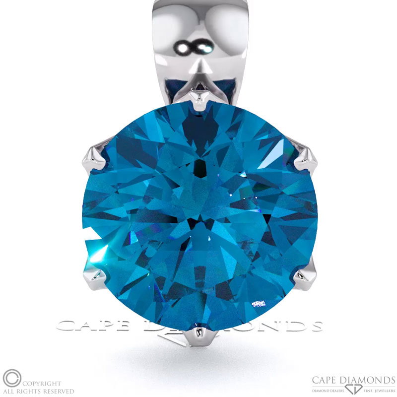 Sapphire White Gold Blushing Bride Pendant