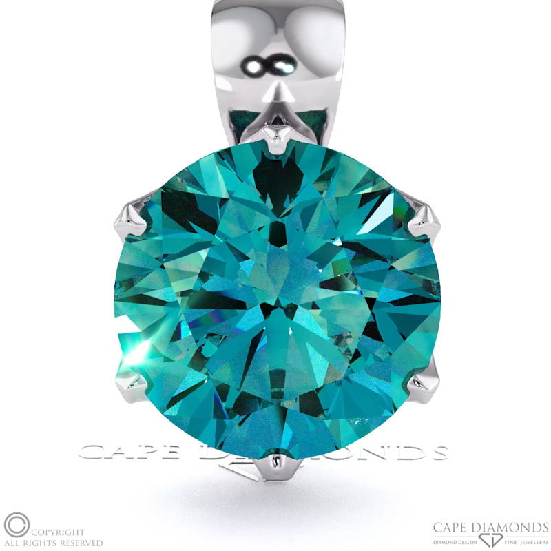 Alexandrite White Gold Blushing Bride Pendant