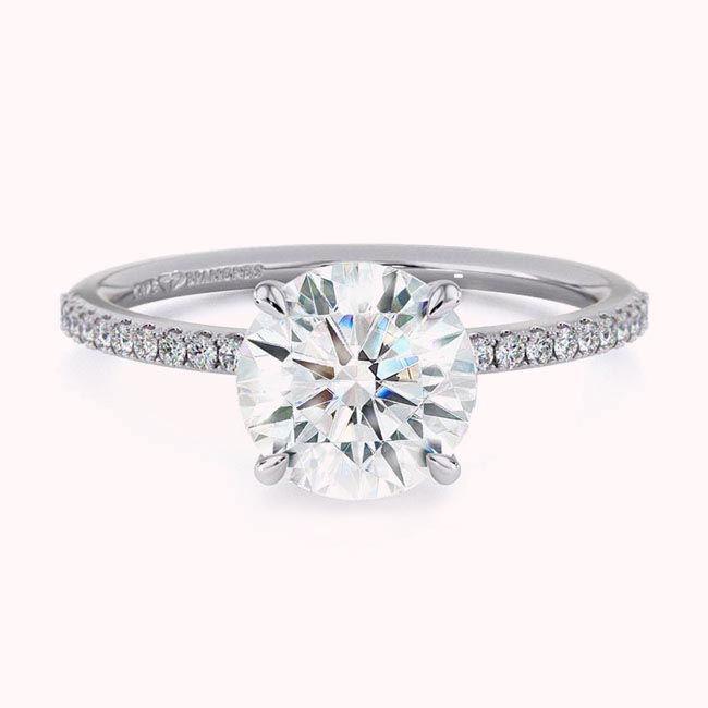 Round Cut Platinum Diamond Engagement Rings