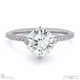 natural diamond east west round cut sidestones engagement ring white gold with 18k white gold metal and round shape diamond