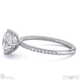 natural diamond east west round cut sidestones engagement ring white gold with 18k white gold metal and round shape diamond