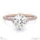 lab grown diamond round cut pave engagement ring rose gold with 9k rose gold metal and round shape diamond
