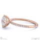 lab grown diamond round cut pave engagement ring rose gold with 9k rose gold metal and round shape diamond