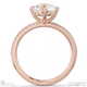lab grown diamond round cut pave engagement ring rose gold with 9k rose gold metal and round shape diamond