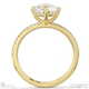 natural diamond east west round cut sidestones engagement ring yellow gold with 9k yellow gold metal and round shape diamond