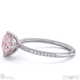 pink natural diamond east west round cut sidestones engagement ring white gold with 9k white gold metal and round shape diamond