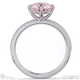 pink natural diamond east west round cut sidestones engagement ring white gold with 9k white gold metal and round shape diamond