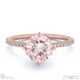 pink natural diamond east west round cut side stones engagement ring rose gold with 9k rose gold metal and round shape diamond