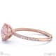 pink natural diamond east west round cut side stones engagement ring rose gold with 9k rose gold metal and round shape diamond