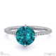 alexandrite east west round sidestones engagement ring white gold with 18k white gold metal and round shape diamond