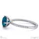 alexandrite east west round sidestones engagement ring white gold with 18k white gold metal and round shape diamond