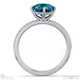 alexandrite east west round sidestones engagement ring white gold with 18k white gold metal and round shape diamond