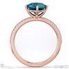 alexandrite round east west side stone engagement ring rose gold with 9k rose gold metal and round shape diamond