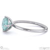 aquamarine east west round solitaire engagement ring white gold with 18k white gold metal and round shape diamond