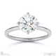 lab grown diamond east west round cut solitaire engagement ring platinum with platinum metal and round shape diamond