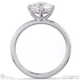 lab grown diamond east west round cut solitaire engagement ring platinum with platinum metal and round shape diamond