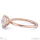 lab grown diamond east west round cut solitaire engagement ring rose gold with 9k rose gold metal and round shape diamond
