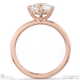 lab grown diamond east west round cut solitaire engagement ring rose gold with 9k rose gold metal and round shape diamond