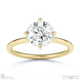 natural diamond east west round cut solitaire engagement ring yellow gold with 9k yellow gold metal and round shape diamond