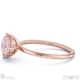 pink natural diamond east west round cut solitaire engagement ring rose gold with 9k rose gold metal and round shape diamond