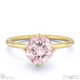 pink natural diamond east west round solitaire engagement ring yellow gold with 18k yellow gold metal and round shape diamond