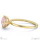 pink natural diamond east west round solitaire engagement ring yellow gold with 18k yellow gold metal and round shape diamond
