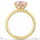 pink natural diamond east west round solitaire engagement ring yellow gold with 18k yellow gold metal and round shape diamond