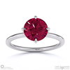 spinel east west round cut solitaire engagement ring platinum with platinum metal and round shape diamond