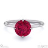 spinel east west round cut solitaire engagement ring platinum with platinum metal and round shape diamond