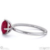spinel east west round cut solitaire engagement ring platinum with platinum metal and round shape diamond