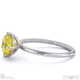yellow lab grown diamond round cut east to west setting solitaire engagement ring white gold with 9k white gold metal and round shape diamond