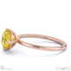yellow lab grown diamond round cut east to west setting solitaire engagement ring rose gold with 9k rose gold metal and round shape diamond