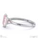 pink natural diamond emerald cut bezel setting split band platinum engagement ring with platinum metal and emerald shape diamond