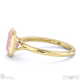 pink natural diamond emerald cut bezel setting split band yellow gold engagement ring with 18k yellow gold metal and emerald shape diamond