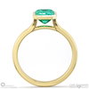 emerald emerald cut bezel setting split band yellow gold engagement ring with 18k yellow gold metal and emerald shape diamond