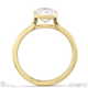 lab grown diamond emerald-cut bezel setting split band yellow gold engagement ring with 18k yellow gold metal and emerald shape diamond